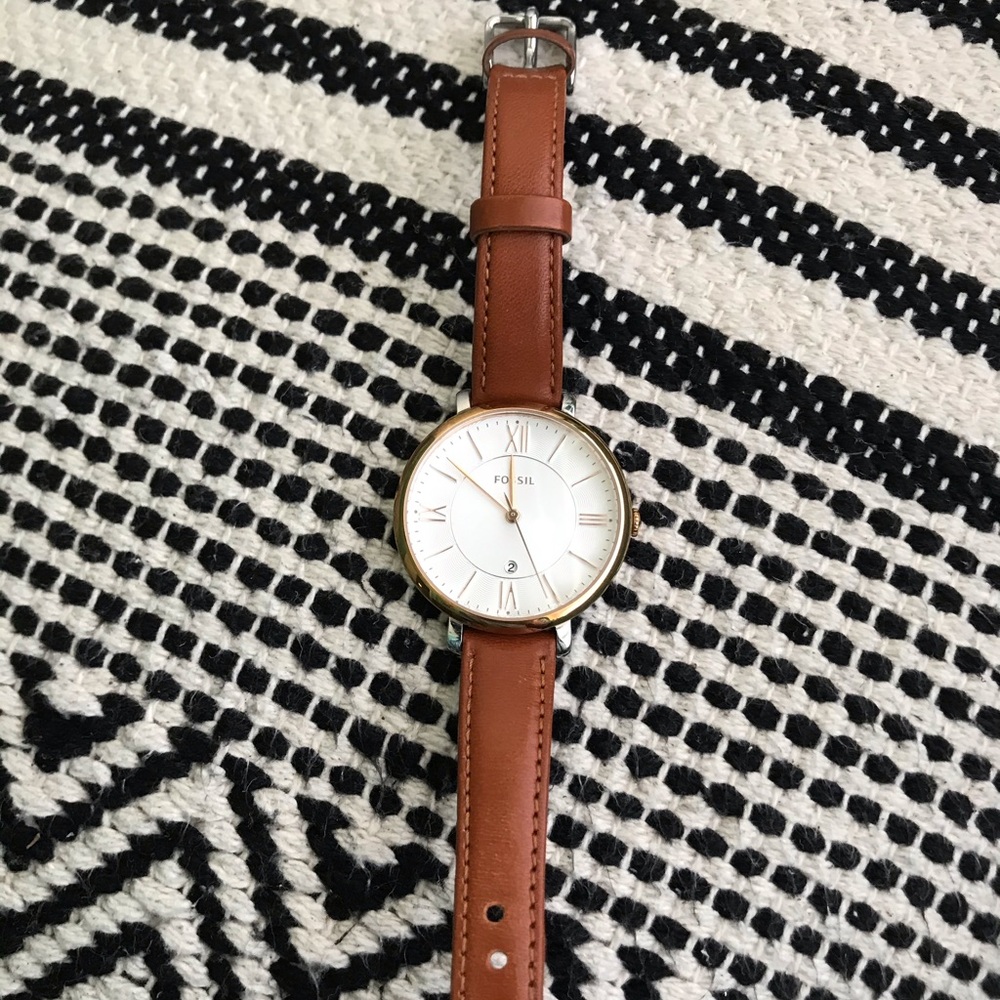 Fossil Leather strap watch